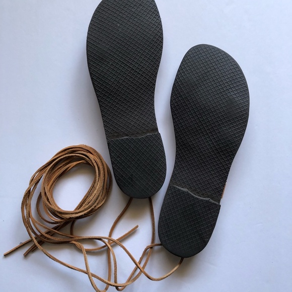 Almost new Leather Handmade Greek Gladiator lace up sandals - Picture 4 of 7